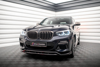 Spojler pod nárazník lipa V.2 BMW X4 M-Pack G02 černý lesklý plast