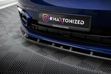 Spojler pod nárazník lipa V.2 Porsche Panamera E-Hybrid 971 Facelift černý lesklý plast