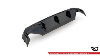 Zadní difuzor V.1 + Miltek sport exhaust BMW 1 F40 M-Pack/ M135i černý lesklý plast , titanové koncovky