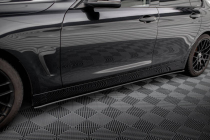 Prahové lišty Street pro BMW 4 Gran Coupe F36 černo červené