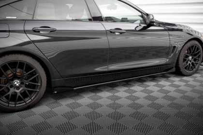 Prahové lišty Street pro + flaps BMW 4 Gran Coupe F36 černo červené