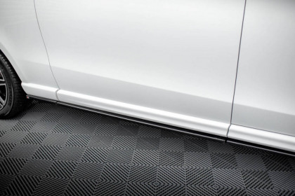 Prahové lišty Mercedes-Benz V-Class Extra Long AMG-Line W447 Facelift černý lesklý plast