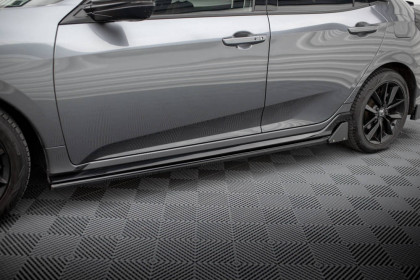 Prahové lišty + flaps Honda Civic Sport Mk 10 černý lesklý plast