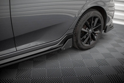 Prahové lišty + flaps Honda Civic Sport Mk 10 černý lesklý plast