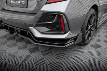 Spoiler zadního nárazniku + flaps Honda Civic Sport Mk 10 černý lesklý plast