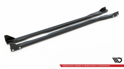 Prahové lišty + flaps V.1 Honda Civic Type-R Mk 11 černý lesklý plast