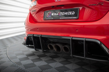 Spoiler zadního nárazníku Street pro Honda Civic Type-R Mk 11 černo červený