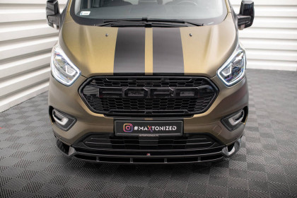 Spojler pod nárazník lipa Ford Tourneo Custom Mk1 Facelift černý lesklý plast