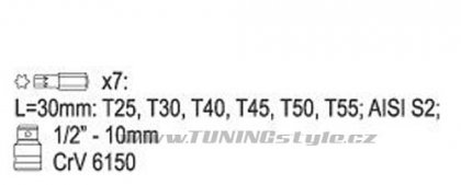 Sada bitů 7 ks TORX