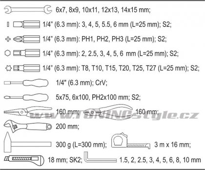 Sada nářadí brašna 44 ks