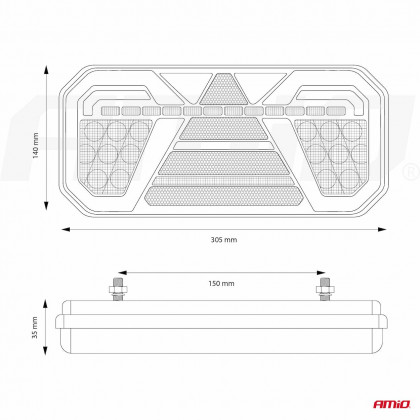 Světlo zadní sdružené LED dynamické LEVÉ- RCL-04-L