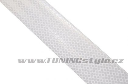 Samolepící páska reflexní 5m x 5cm bílá (role 5m)