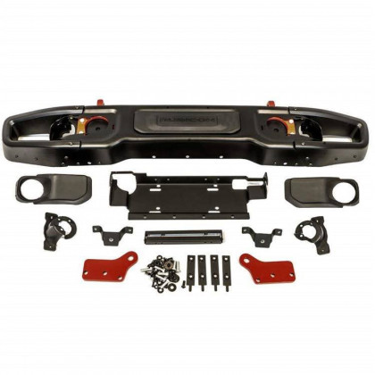 Front steel bumper straight with winch plate OFD