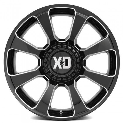 Alloy wheel XD854 Reactor Gloss Black Milled XD Series