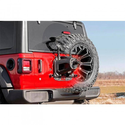 Spare tire relocation vehicles with rear proximity sensors Bracket Rough Country