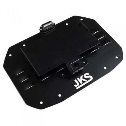 Tailgate vent cover with license plate mount JKS