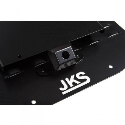 Tailgate vent cover with license plate mount JKS