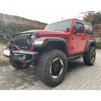 Front steel bumper with bull bar and winch plate OFD