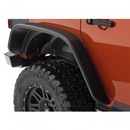 Front and rear fender flares standard coverage Bushwacker Flat Style
