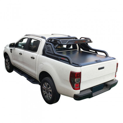 Aluminum retractable bed cover and sport bar with luggage rack OFD R3