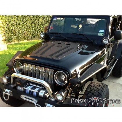Hood Louver aluminum black Poison Spyder