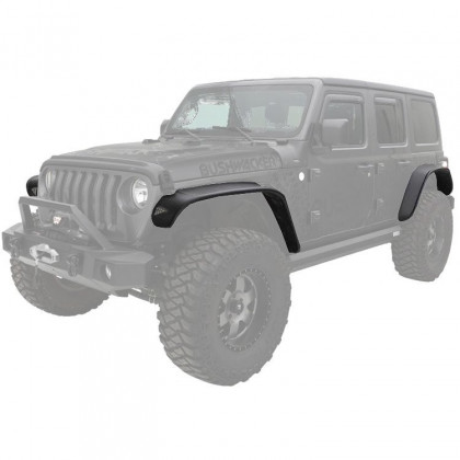 Front and rear fender flares standard coverage Bushwacker Flat Style