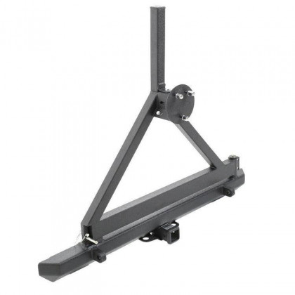 Rear tubular steel bumper with D-rings, tyre carrier and receiver hitch Smittybilt SRC Classic