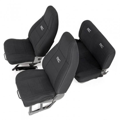 Seat cover set neoprene black Rough Country