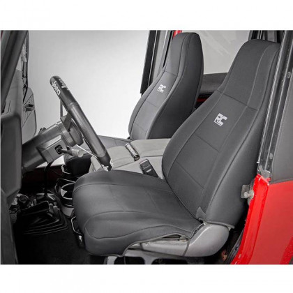 Seat cover set neoprene black Rough Country