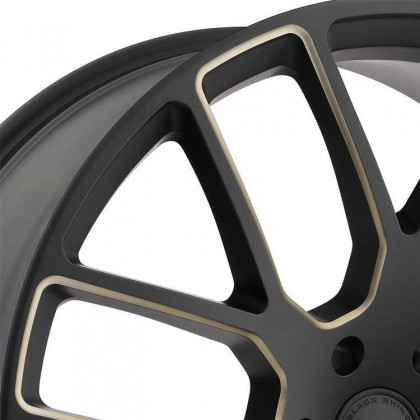 Alloy wheel Kunene Matte Black/Dark Tint Milled Black Rhino