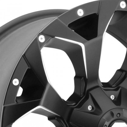 Alloy wheel D546 Assault Matte Black Milled Fuel