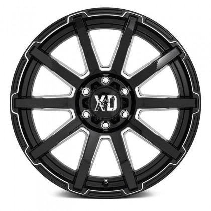 Alloy wheel XD847 Outbreak Gloss Black Milled XD Series