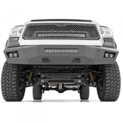 Mesh grille with 30" LED light bar dual row Black Series Rough Country