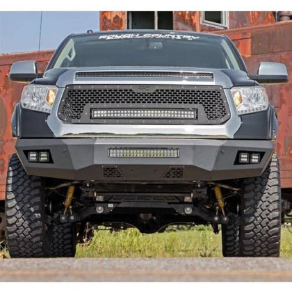 Mesh grille with 30" LED light bar dual row Black Series Rough Country