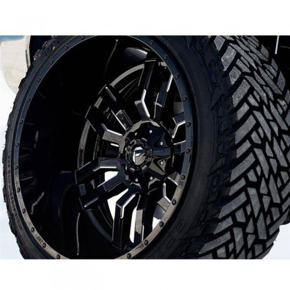 Alloy wheel D596 Sledge Matte Black/Gloss Black Lip Fuel