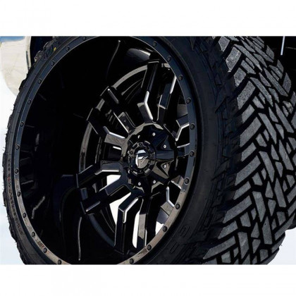 Alloy wheel D596 Sledge Matte Black/Gloss Black Lip Fuel