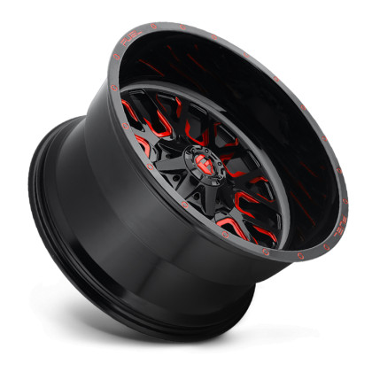 Alloy wheel D612 Stroke Gloss Black/Red Tinted Clear Fuel