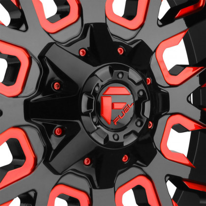 Alloy wheel D612 Stroke Gloss Black/Red Tinted Clear Fuel
