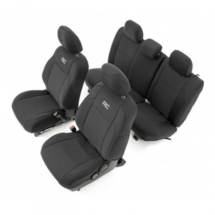 Seat cover set neoprene black Rough Country