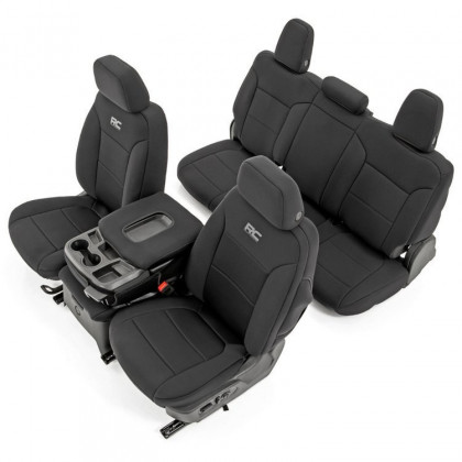 Seat cover set neoprene black Rough Country