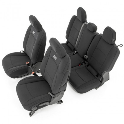 Seat cover set neoprene black Rough Country