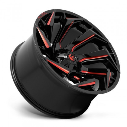 Alloy wheel D755 Reaction Gloss Black/Red Tint Fuel