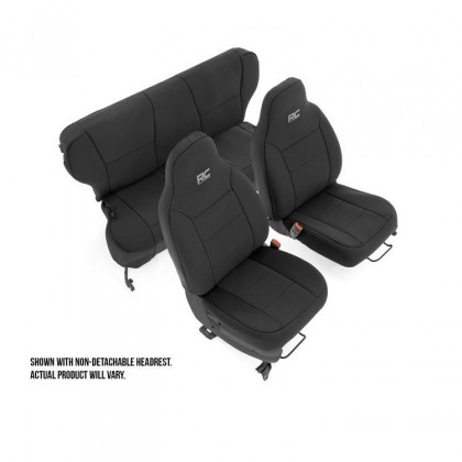 Seat cover set neoprene black Rough Country