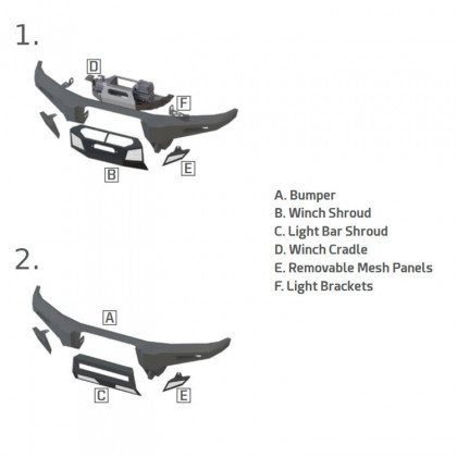 Front modular bumper Smittybilt M1A2