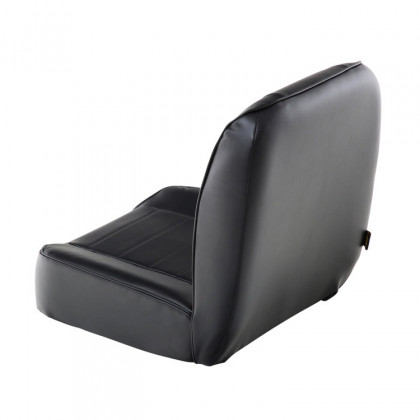 Front seat without headrest low back bucket Black Vinyl Smittybilt