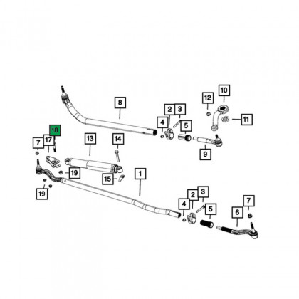 Steering stabilizer mounting bolt Mopar