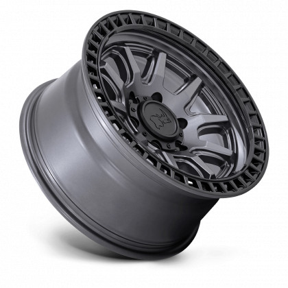 Alloy wheel Matte Gunmetal W/ Matte Black LIP Calico Black Rhino