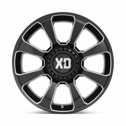 Alloy wheel XD854 Reactor Gloss Black Milled XD Series