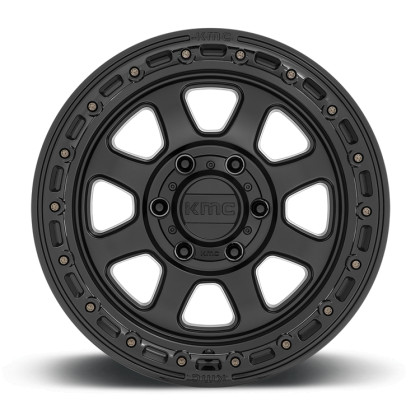 Alloy wheel KM548 Chase Satin Black W/ Gloss Black LIP KMC