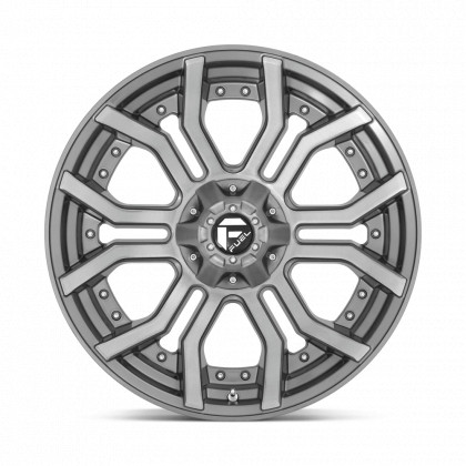 Alloy wheel D713 Rage Platinum Brushed GUN Metal Tinted Clear Fuel